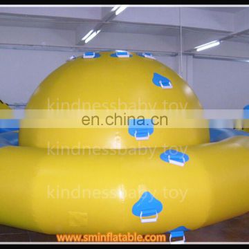 Top fun inflatable water park rotate,aqua floating rotating saturn,inflatable pools pizza float spinner