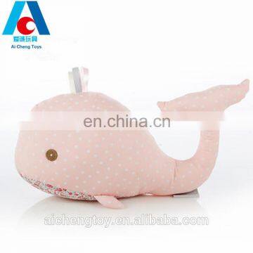 cartoon kids plush fabric dolls stuffed soft whale toy