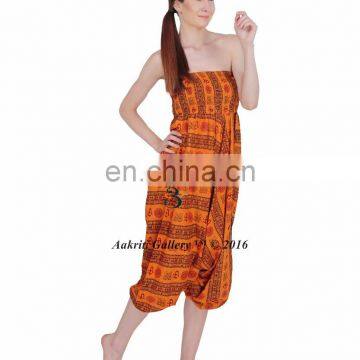 Jumpsuit Indian Harem Pants Old Om Hippie Boho Yoga Pants Wide Leg Pants