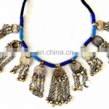 Afghani Pearl Belly Dance Jewellery -Handmade Afghani Vintage Necklace photo-5