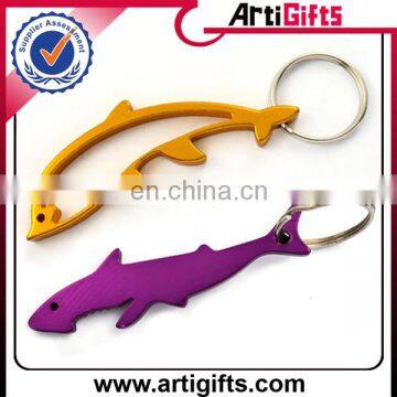 Promotion metal fish bottle opener keychains