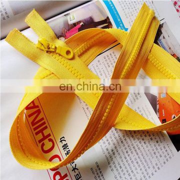 Long size heavy duty paint gold metal zipper