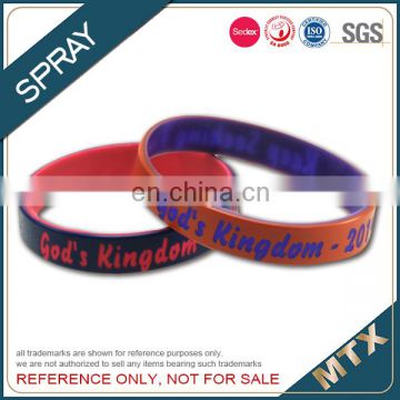 Spray painting laser engraving silicon wristband bracelet