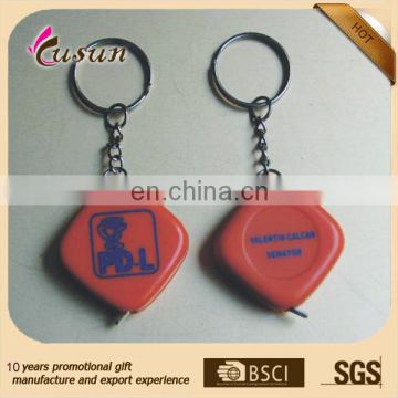 Mini Square Measuring Tape Measure Keychain 1.5meter Key Chain Ring