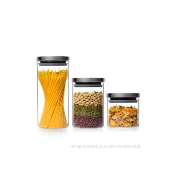 Food Jar, Glass Jar, Kitchen Can with Lid, Storage Bottle