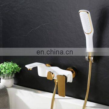 Luxury New Product Wall Mounted Bathtub Hand Held Mixer Shower Faucet Set With Diverter photo-4