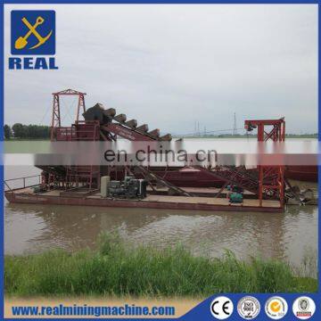 Gold dredger/gold mining machine/bucket chain gold dredge for sale