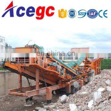 China mobile rock stone crushing machine for sale