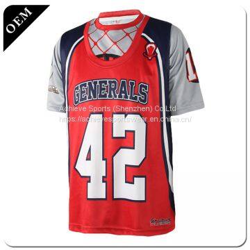 Wholesale factory oem sublimation service lacrosse jerseys  shorts with ur design