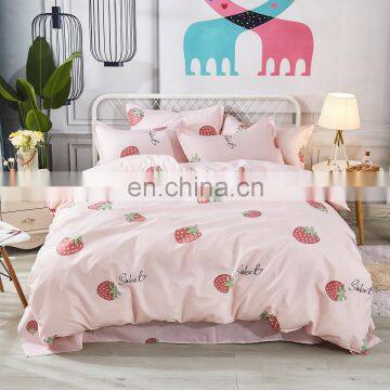 Household bedroom design print cotton fabric for bed sheet bedding set