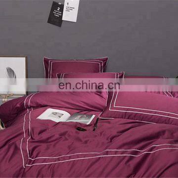 Home Hotel Luxury High Quality 5 Star Bed Sheet Bedding Set Cotton Costom Color Ruby Bed Set photo-4