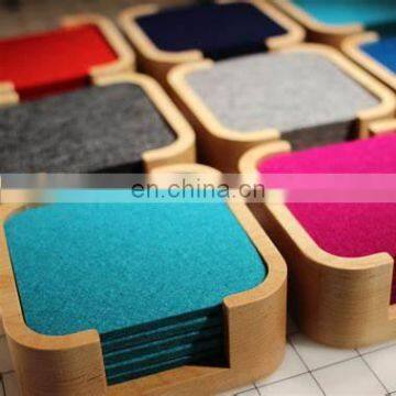 High Quality Printed Felt Cup Coasters With Holder