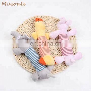 Duck Pig Elephant Pattern Floppy Dog Squeaky Chew Plush Pet Toy photo-6