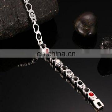 Heart Style Arthritis Bangle Adjustable Titanium Magnetic Bracelet for Women photo-6