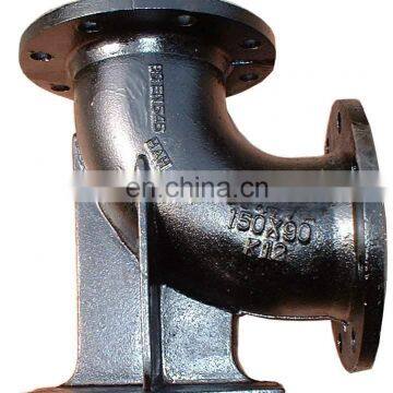 building, repairing and maintaining waterworks industry Ductile Iron double flange Pipe Fittings 90 degree footduck elbow bend