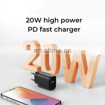 Custom LOGO L-QP204 EU Plug 20W Fast PD Charger With QC3.0 Fast Charging for IPhone 12 for Samsung photo-4