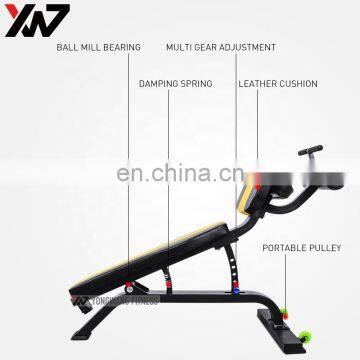 YW1704 Adjustmentable Abdominal Bench Bearing 200kg for Gym Use photo-4