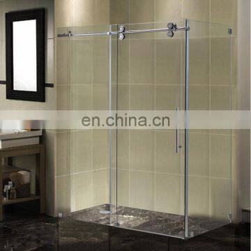 Simple framed tempered glass shower enclosure sliding shower door