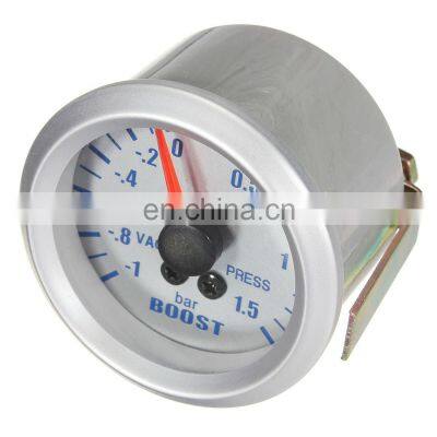 2'' 52mm Car Truck Mechanical Boost Turbo Vacuum Pointer Gauge BAR Blue LED White Phantom Universal 12V Boost Meter Type R photo-2