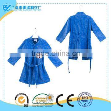 Top cotton warm children bathrobe with dog pattern for wholesale