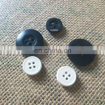 Engraved Logo Custom Two 4 Hole Flat Elastic Soft Shirt Rubber Garment Button