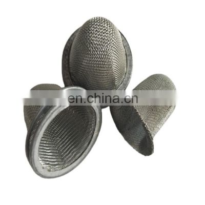 stainless steel top hat rimmed mesh dome pipe screens