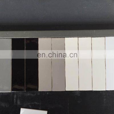 Wavy Edge Handmade 75x300mm Glossy Dark Grey Subway Tile Ceramic Wall Tile OP035YE photo-4