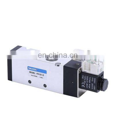 Factory Price 4V410-15 Single Coil 4V Series Pneumatic Air Control 4V210-08 Five Way Two Position Stainless Steel Valve