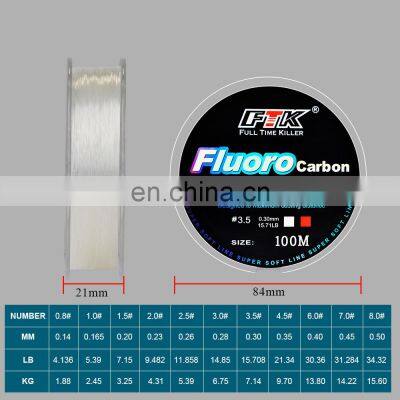 2021 Nylon Fishing Line 100m White&Pink Strong Pull Power Line Fluorocarbon Fishing Line photo-2