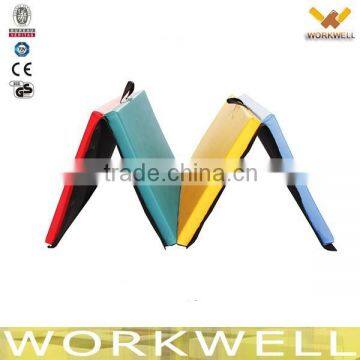 Workwell new design hot selling foldable thick 4 section portable yoga mat Kw-Y02