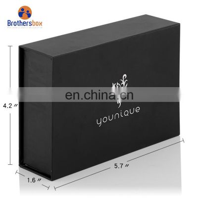 Handmade Feature and Glossy Lamination Printing Handling packaging glossy boxes black magnetic lid storage box gift box