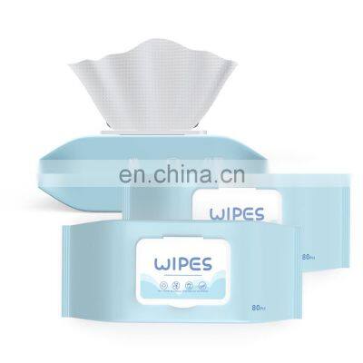 Wholesale Disposable Natural Baby Care Wipes Babies Cleaning Household Non-woven for Body Cleaning OEM 80PCS a Pac