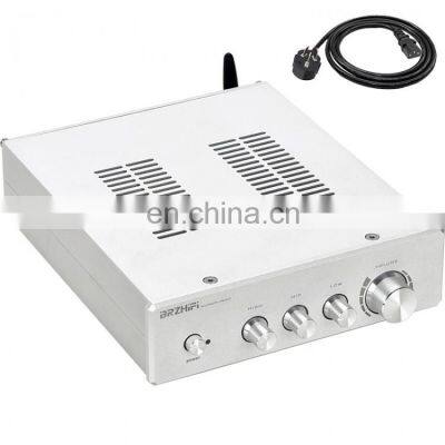 Assembled Silver/Black 300Wx2 TPA3255 DAC HiFi Home Power Amplifier with Tone Control Preamp