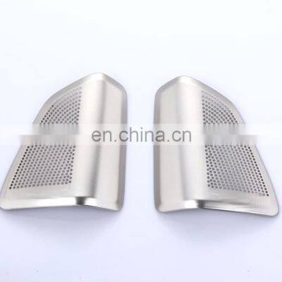 2pcs Stainless Steel Chrome Audio Speaker Cover Trim For BMW X5 F15 2014 2015 2016 Car Styling Accessories