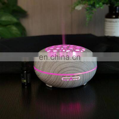 Artic Oak Humidifier Oil Diffuser Factory White Wood Romantic Light Ultrasonic Aroma Diffuser photo-4