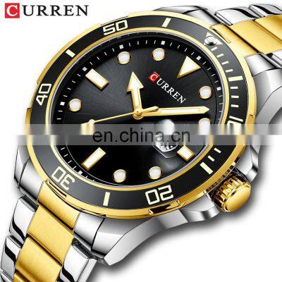 Curren 8388 Luxury Mens Quartz Wrist Watch Stainless Steel Water Resistant Quality  Watches Men