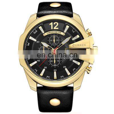 Curren 8176 Watches Men Fashion Male Clock Watch Rose Gold Brand Quartz Top Selling Luxury 2019 Leather Men's Alloy Miyota Round