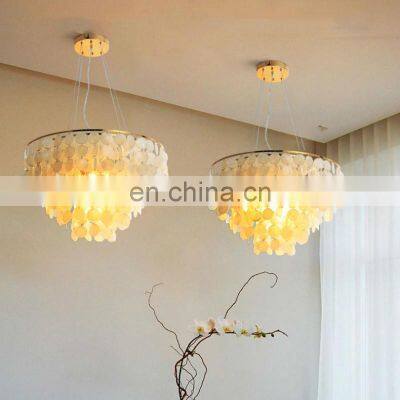 Modern Pendant Lamp Sea Shell Chandelier Hanging LED Lights For Room Study Bedroom Hotel