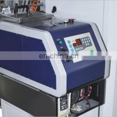 HSD400B Automatic Flat V Bottom Pastry Food Brown Kraft Gusset Paper Bag Making Machine With Transparent Plastic Film Window photo-5