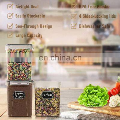 4 Pack 5.2L Airtight Food Storage Containers BPA Free Pantry Organization Kitchen Plastic Containers photo-3