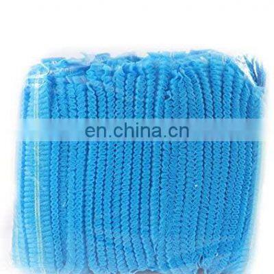 CAP DISPOSABLE CRIMPED BOUFFANT BLUE