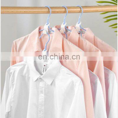 Private Label Professional Personalised Heavy Duty Plastic Coat Customised Anti Theft Pink Travel White Hangers photo-5