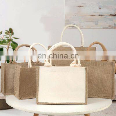 Bolsa De Yute Mini Bolsas Promocionales Oversize Sac Sacs Cabas Toile De En Jute Tote Bag Carry Bag for Shop photo-5