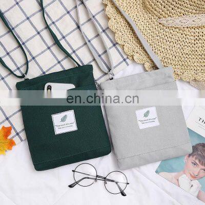 Custom Bolsa Para Mujer Sling Side Cross Bag 2022 Wholesale Promotion Canvas Crossbody Tote Messenger Bag photo-4