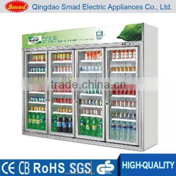 Refrigeration Equipment double glass door supermarket showcase refrigerator/showcase cooler/display case                        
                                                Quality Choice