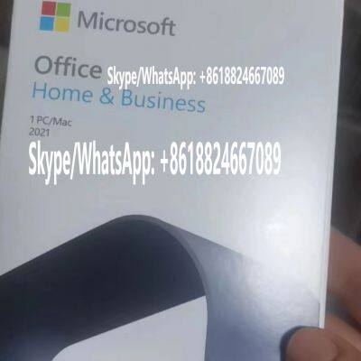 Office 2021 Home & business PC Key Code 2021 hb Key Card Retail Sealed Packing Box