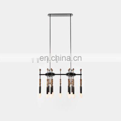 Pearl ball brass chandelier suitable for luxury living room bedroom showroom hotel interior linear decorative lighting