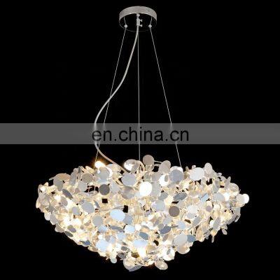 Living Room LED Decorative Tree Branch Lights Chrome Pendant Light Modern Chandelier