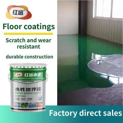 The Ground of The Industrial Workshop Is Transformed Into a Waterproof Epoxy Floor with Paint and Cement