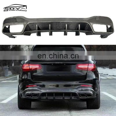 X253 GLC TopCar Style High Quality Carbon Fiber Rear Diffuser Rear Bumper Lip For Mercedes Benz X253 GLC43 GLCA63